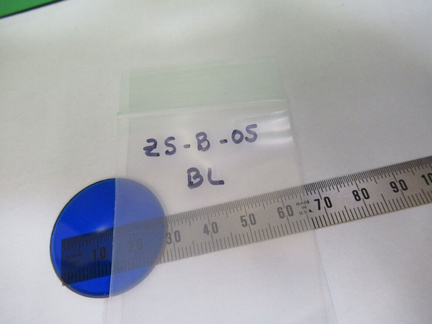 BAUSCH LOMB blue filter GLASS OPTICS MICROSCOPE PART AS PICTURED &Z5-B-05