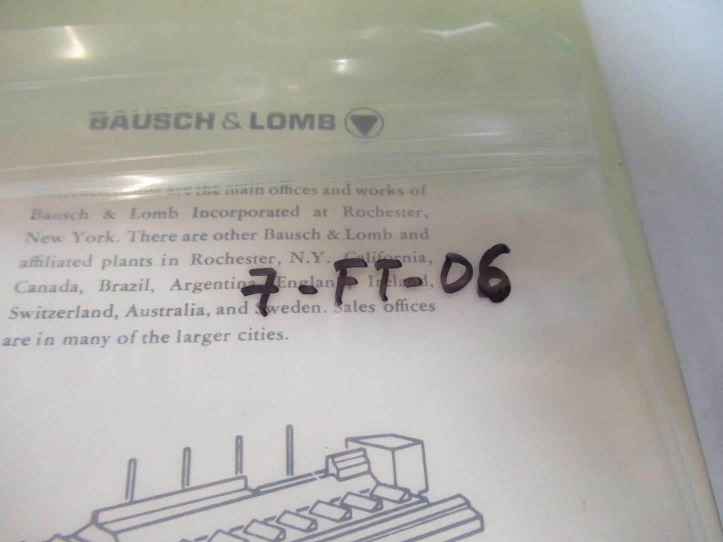 ANTIQUE BAUSCH LOMB 1965 manual theory MICROSCOPE PART AS PICTURED 7-ft-06