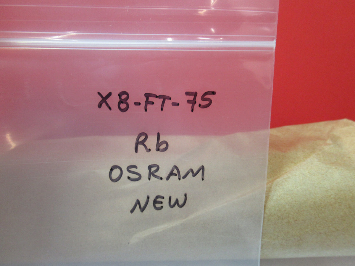 OPTICAL OSRAM GERMANY Rb RUBIDIUM SPECTRAL LAMP OPTICS AS PICTURED X8-FT-75