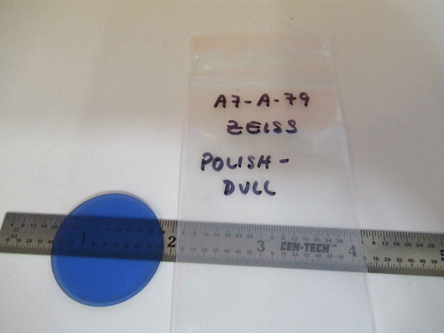 CARL ZEISS JENA BLUE GLAS FILTER OPTICS MIKROSKOP TEIL WIE ABGEBILDET &A7-A-79