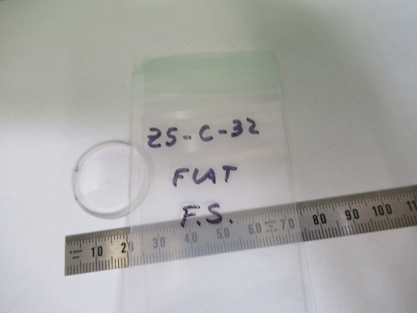OPTICAL FLAT ROUND GLASS MIL SPEC OPTICS AS PICTURED Z5-C-32