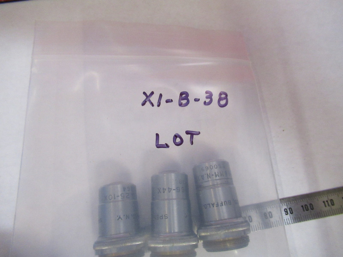 Lot Objectives American Optical Co. Spencer Lens Co.ES Optics Microscope Part