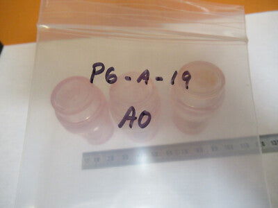 LOT 3 EA PLASTIC AO EMPTY CANS AMERICAN OPTICS MICROSCOPE AS PICTURED &P6-A-19