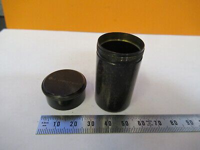 ANTIQUE ZEISS EMPTY OBJECTIVE CANISTER MICROSCOPE PART AS PICTURED &P9-A-103