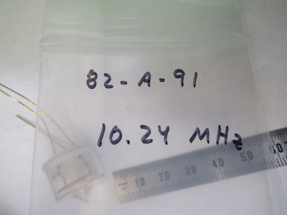 SPACE 10.24 MHz QUARTZ CRYSTAL FREQUENCY CONTROL BLILEY BG61 GLASS PCK 82-A-91