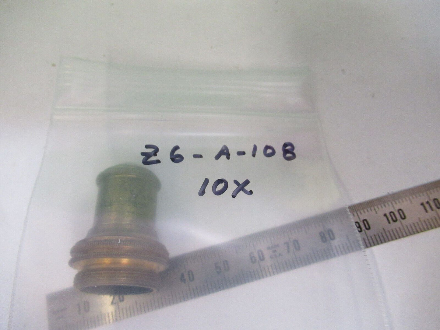 ANTIQUE BRASS BAUSCH LOMB OBJECTIVE MICROSCOPE PART OPTICS AS PICTURED Z6-A-108