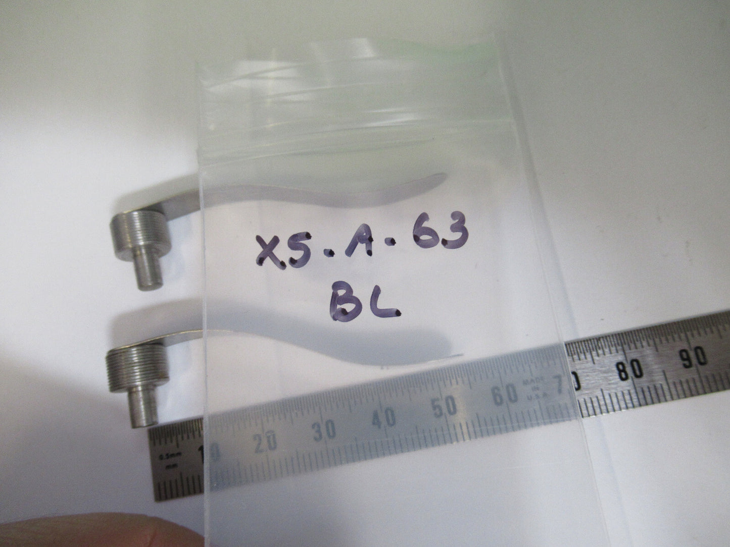 BAUSCH LOMB PAIR CLIPS STAGE MICROSCOPE PART AS PICTURED X5-A-63