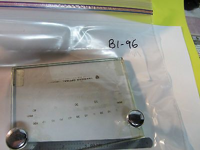 MICROSCOPE PART AMERICAN OPTICS GLASS PLATE AS IS BIN#B1-96