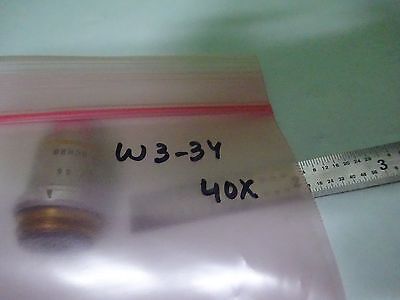 MICROSCOPE PART OBJECTIVE AO 40X ACHROMAT AMERICAN OPTICS AS IS BIN#W3-34