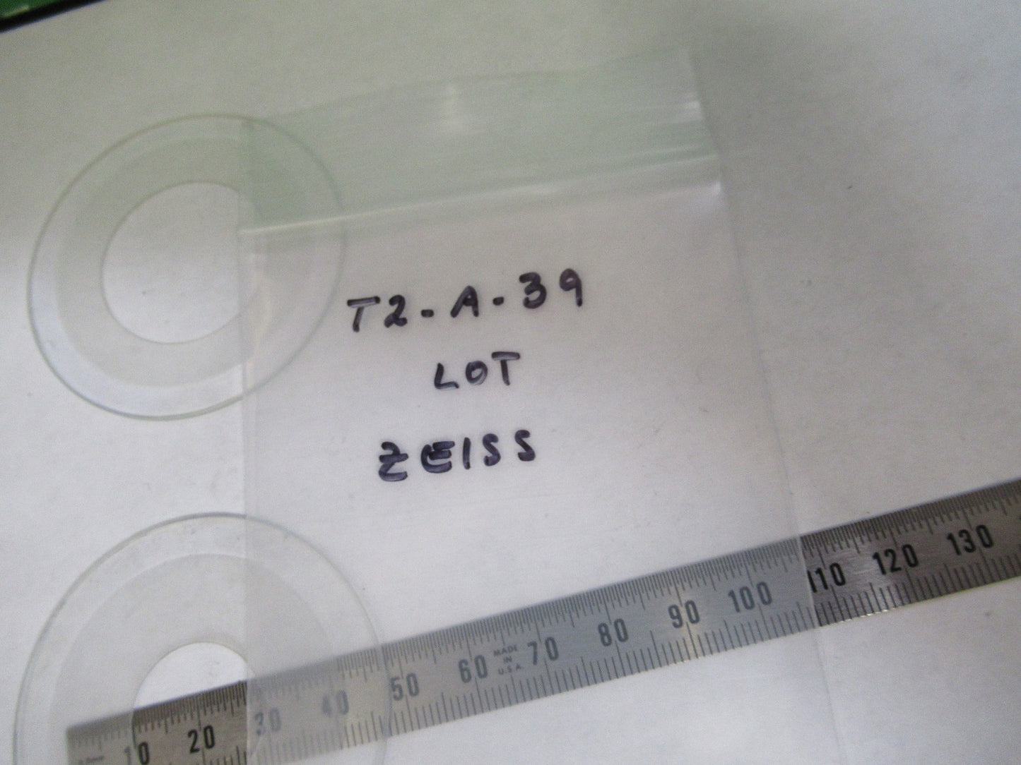 AUS JENA GERMANY LOT GLASS PLATES STAGE MICROSCOPE PART AS PICTURED T2-A-39