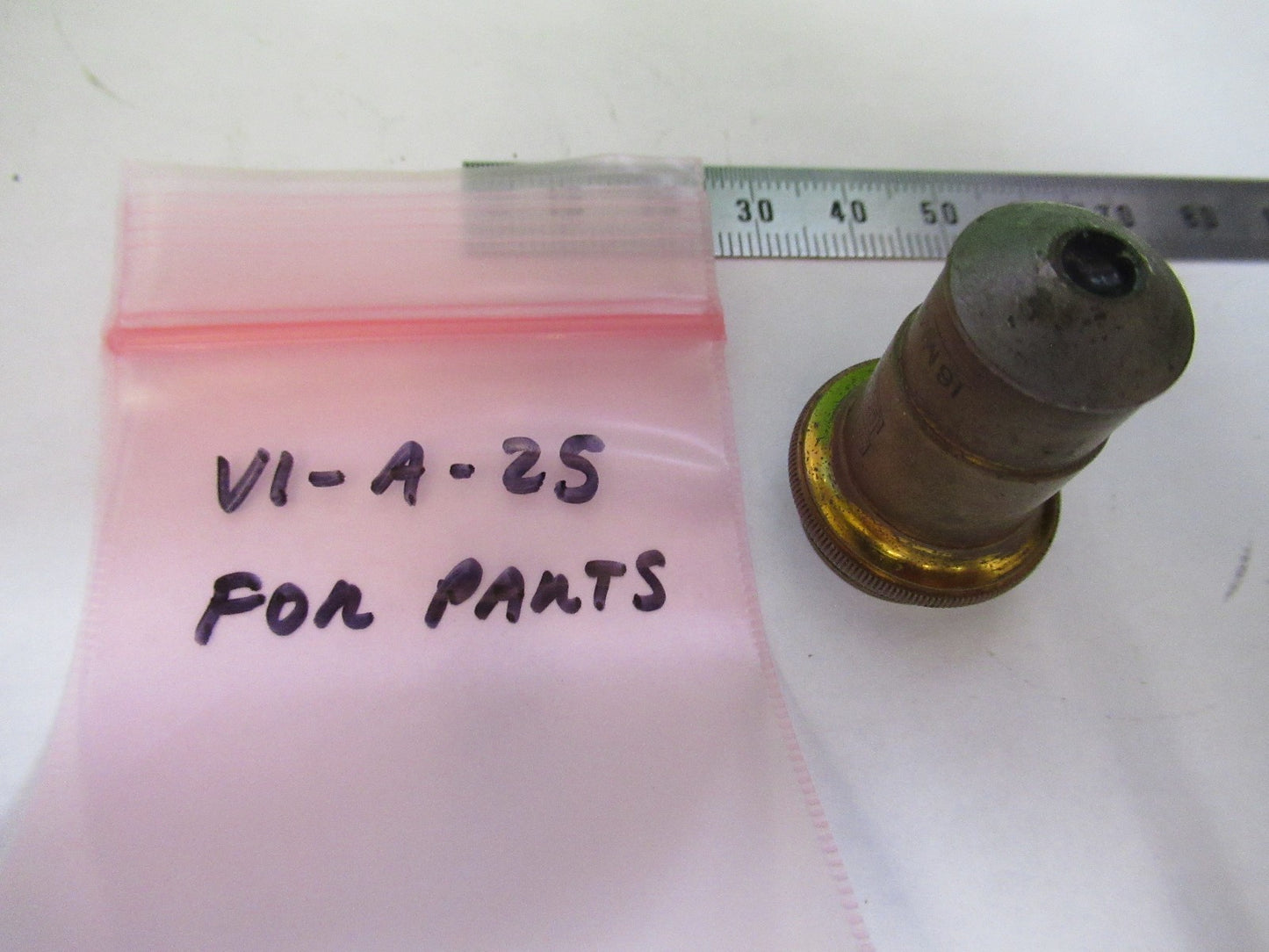 ANTIQUE BRASS SPENCER FOR PARTS OBJECTIVE MICROSCOPE PART AS PICTURED V1-A-25