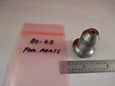 FOR PARTS MICROSCOPE PART OBJECTIVE SPENCER AO 10X OPTICS AS IS #80-75