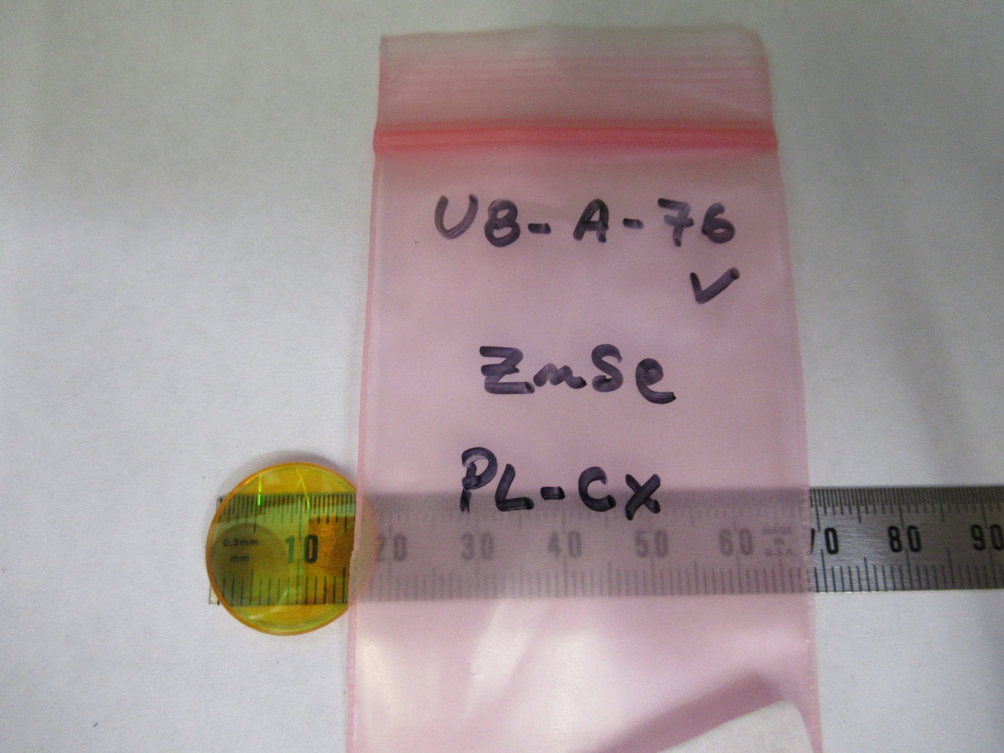 OPTICAL ZnSe ZINC SELENIDE INFRARED LENS PL-CX IR OPTICS AS PICTURED U8-A-76