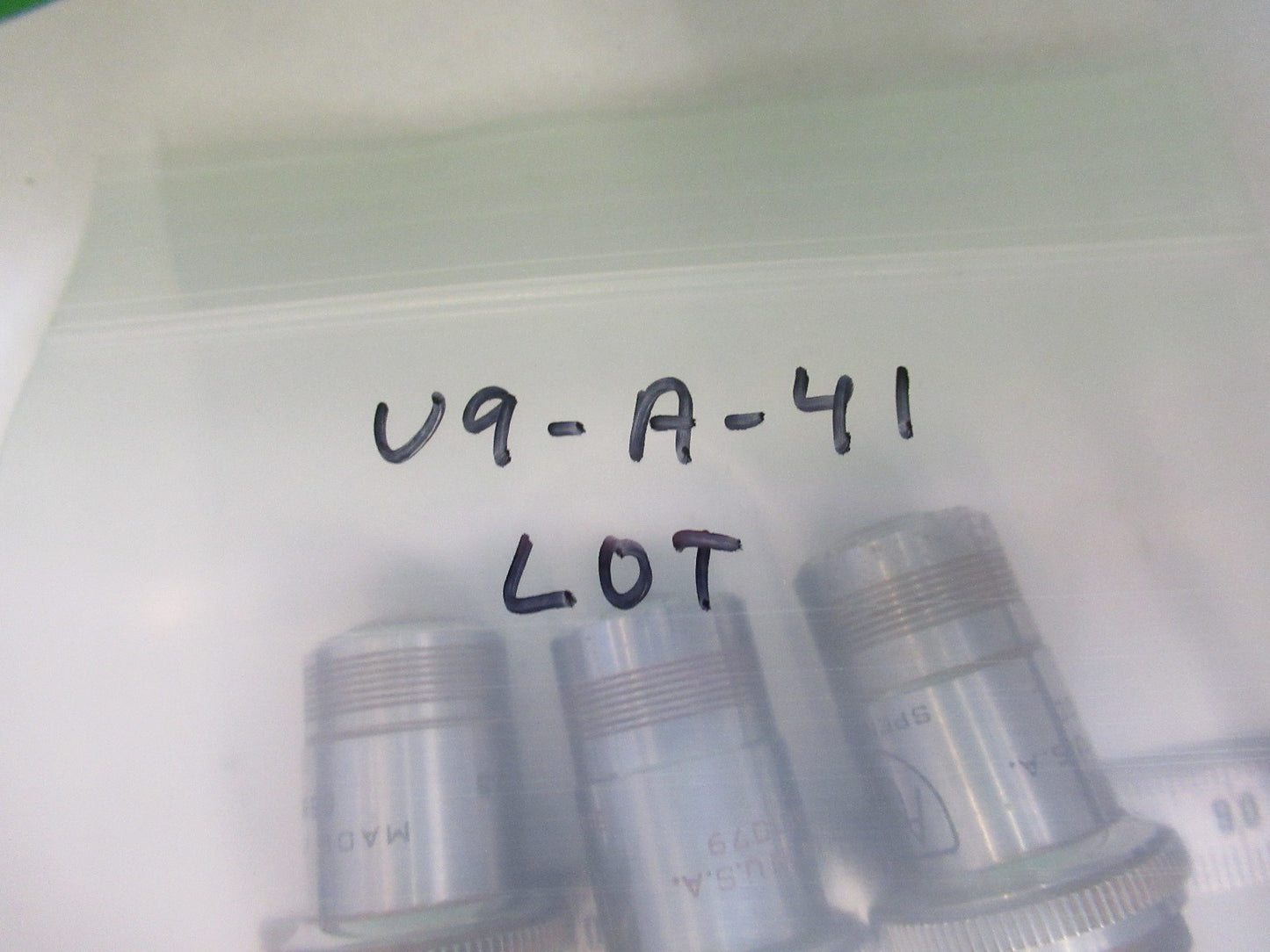 ANTIQUE AO OBJECTIVE LOT 10X 43X 100X MICROSCOPE PART AS PICTURED U9-A-41