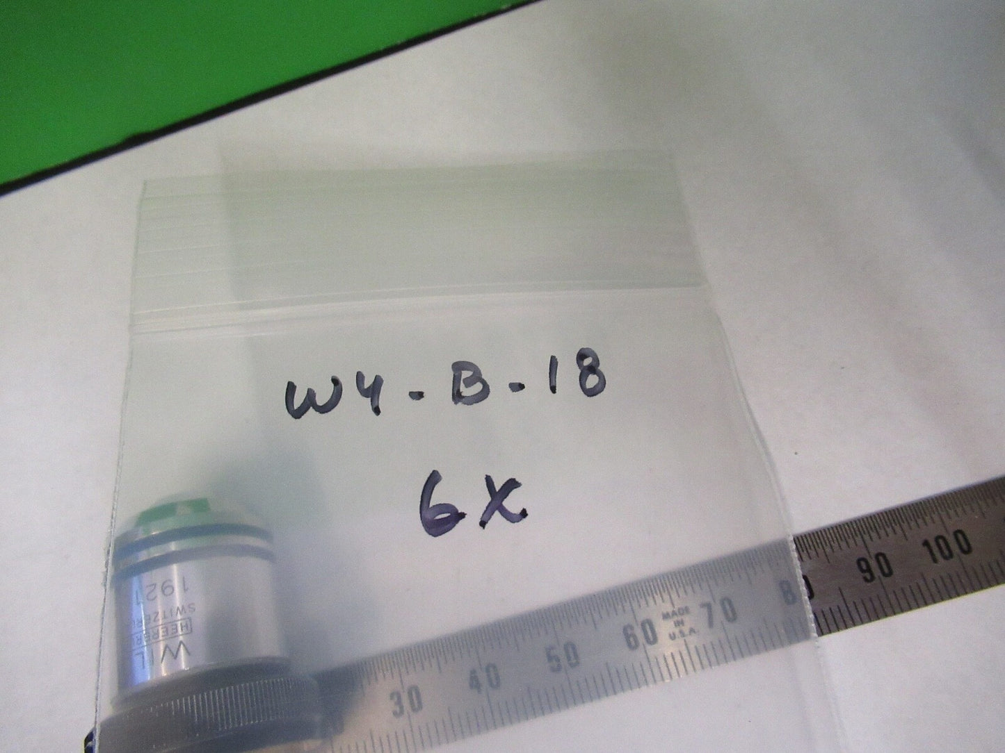 WILD HEERBRUGG SWISS FLUOTAR OBJECTIVE 6X MICROSCOPE PART AS PICTURED W4-B-18