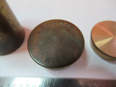 Lot Antique Brass Objective Can Mismatched Microscope Parts