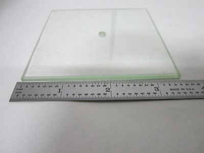 Microscope Part Vintage Glass Specimen Stage Table [chipped]