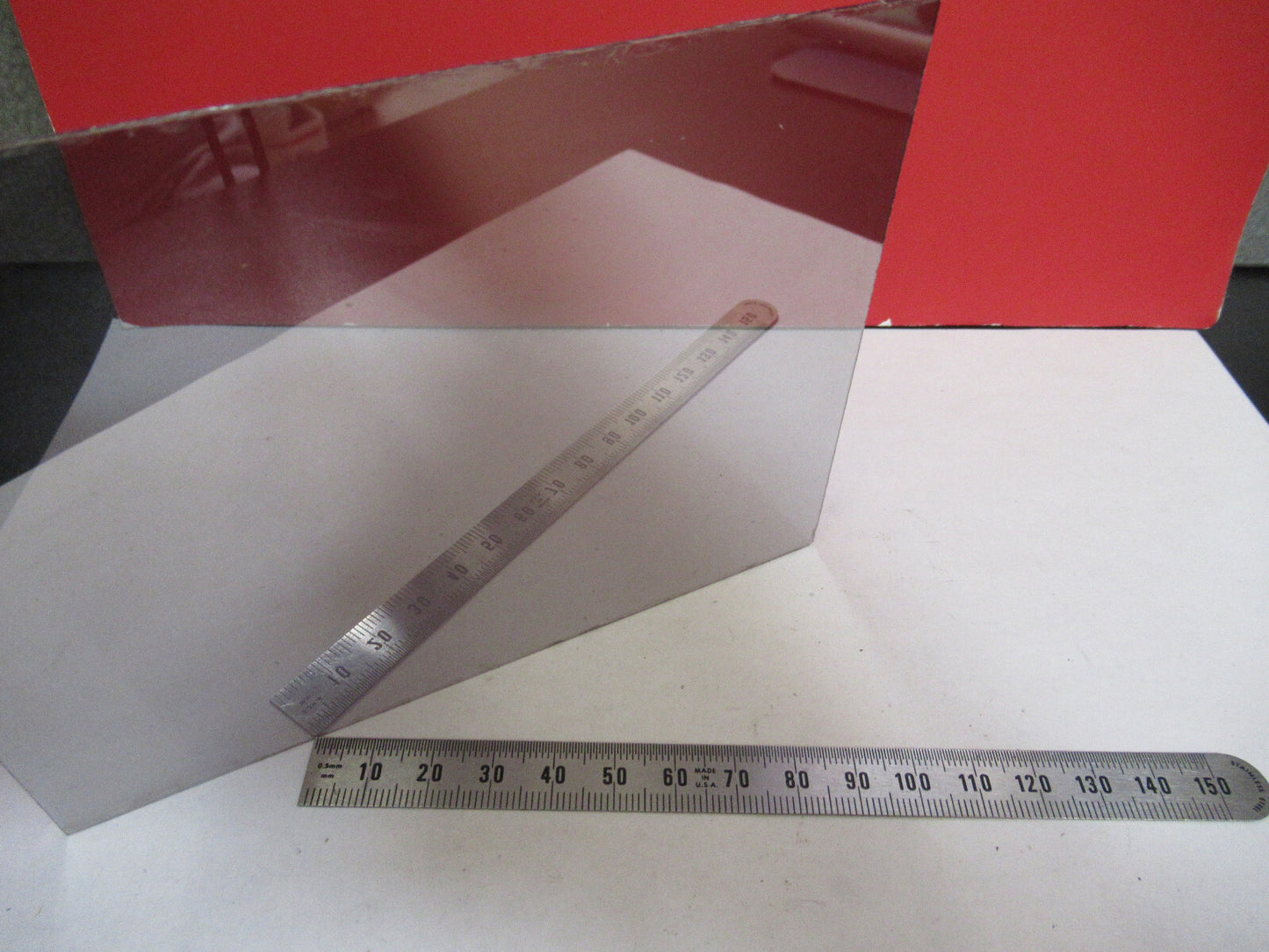 OPTICAL BEAM SPLITTER PLATE MICROSCOPE PART AS Pictured S8-B-14