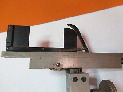 ANTIQUE ERNST LEITZ STAGE CLIPS MICROMETER XY MICROSCOPE AS PICTURED &7B-B-66
