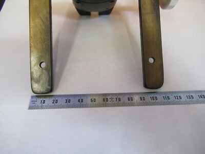 BAUSCH LOMB BRASS STAGE HOLDER  MICROSCOPE PART OPTICS AS PICTURED &F9-A-59