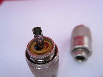 LOT 2 ea amphenol pl-259 to microphone jack RF MICROWAVE OR DMM TESTER BIN #7C