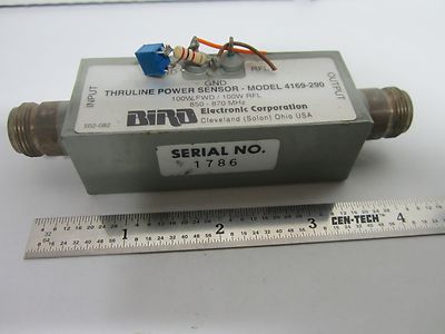 RF BIRD THRULINE POWER SENSOR 4169-290 870 MHz FREQUENCY MICROWAVE BIN#F3-23