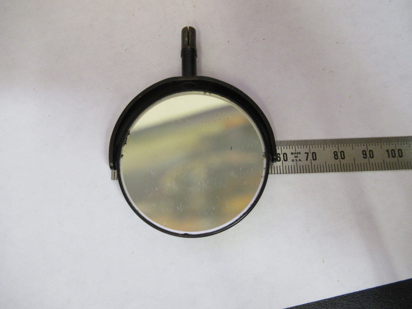 ANTIQUE BAUSCH LOMB MIRROR ASSEMBLY OPTICS MICROSCOPE PART AS PICTURED Y1-A-56