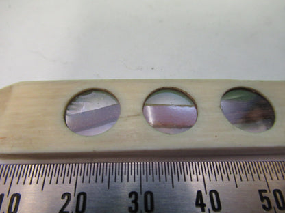 Antique Prepared Slide in Bone Rare UK Microscope Part