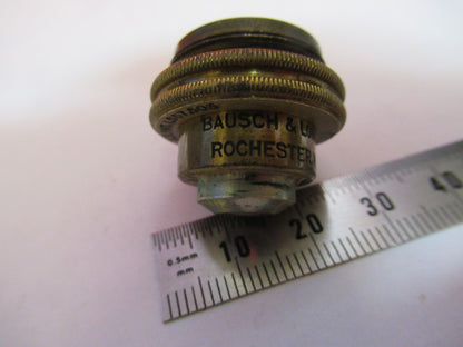 ANTIQUE BRASS BAUSCH LOMB 4mm OBJECTIVE LENS MICROSCOPE PART AS PICTURED T5-A-32