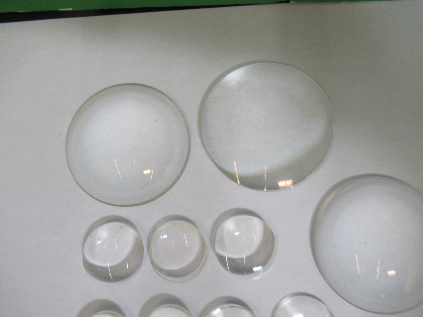 OPTICAL MICROSCOPE LOT LENSES CONVEX CONCAVE OPTICS AS PICTURED T5-A-82