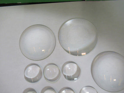 OPTICAL MICROSCOPE LOT LENSES CONVEX CONCAVE OPTICS AS PICTURED T5-A-82