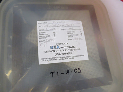 HOETRON MASK PHOTOLITHOGRAPHY VINTAGE COMPONENTS AS PICTURED T1-A-05