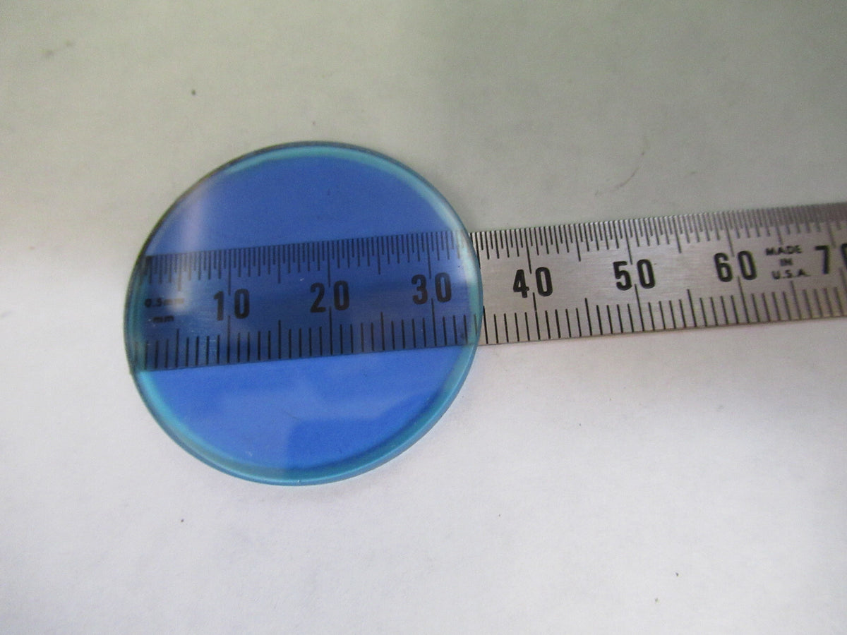 OLD LEITZ WETZLAR BLUE GLASS FILTER OPTICS MICROSCOPE PART AS PICTURED X4-A-42