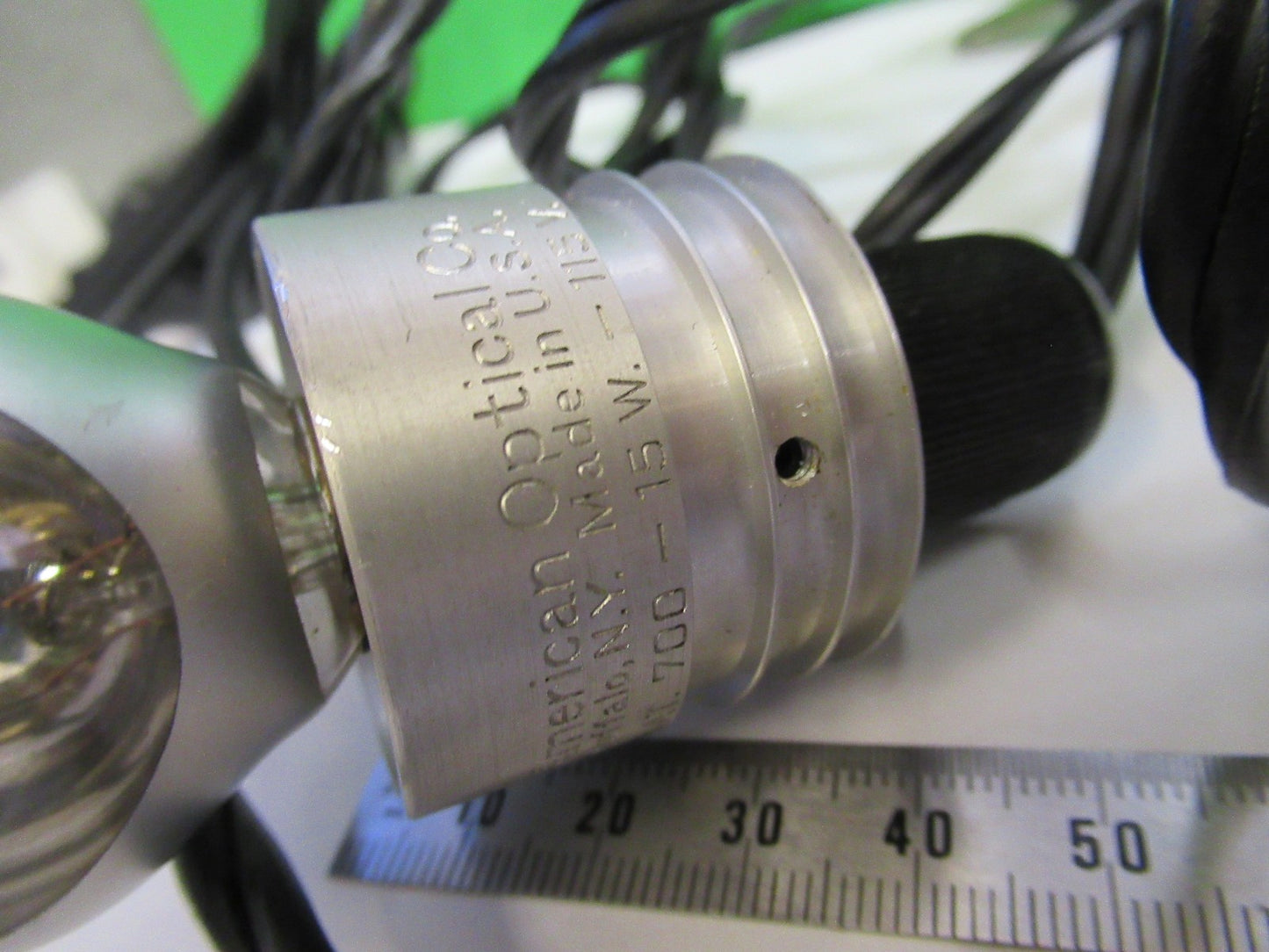 ANTIQUE AO SPENCER LAMP ASSEMBLY OPTICS MICROSCOPE PART AS PICTURED T4-B-01