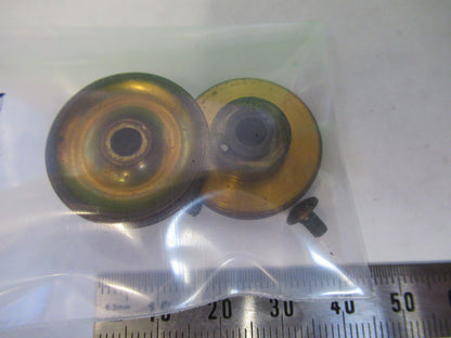 ANTIQUE BAUSCH LOMB MINI KNOBS BRASS MICROSCOPE PART AS PICTURED S1-B-13