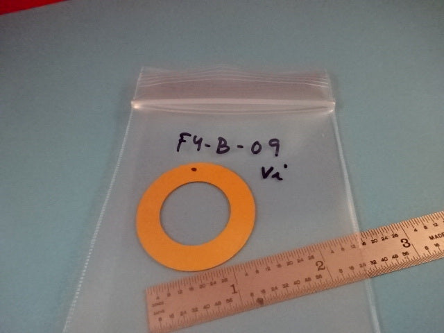 QUARTZ BLANK X-CUT GOLD PLATED for SENSOR FORCE OR PRESSURE CELL AS IS #F4-B-09