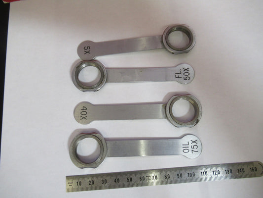 BAUSCH LOMB OBJECTIVE HANDLE LOT MICROSCOPE PART AS PICTURED T8-B-19