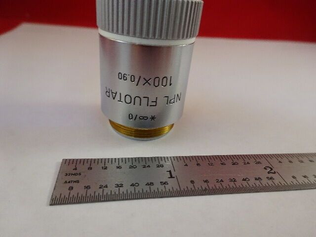 MIKROSKOPTEIL OBJEKTIV LEITZ GERMANY FLUOTAR 100X INFINI OPTICS AS IS #F2-A-9