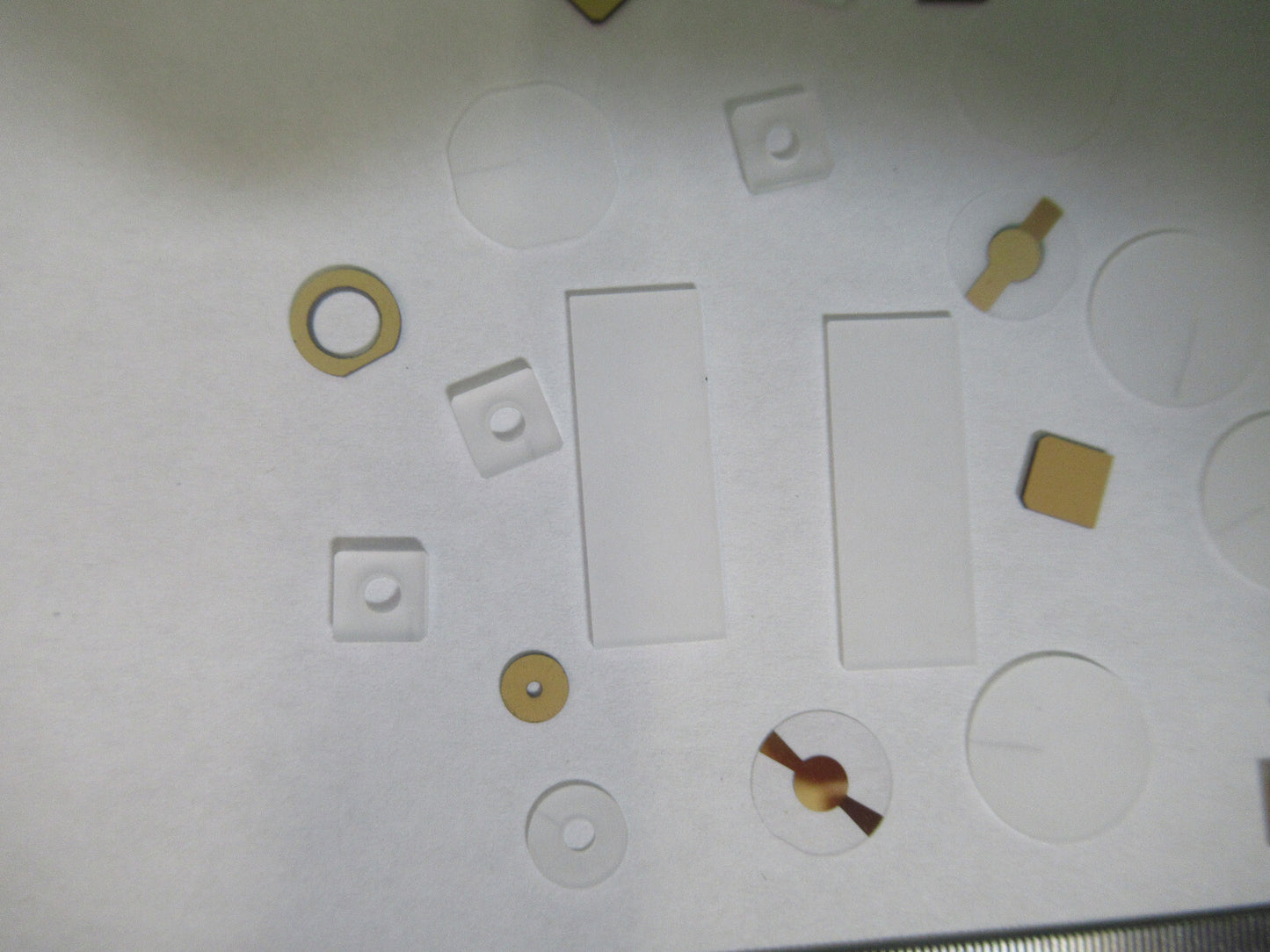 Lot Blanks Piezoelectric Quartz Crystal X-y-cut Gold Coated Piezo Sensor