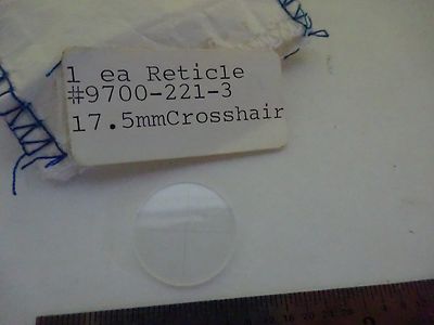 OPTICAL MICROSCOPE RETICLE CROSSHAIR LASER OPTICS AS IS BIN#W5-A-30