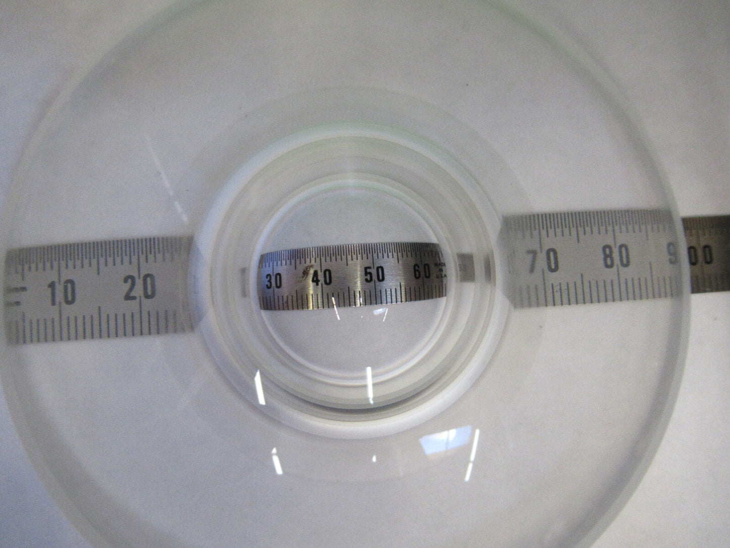 WEIRD HUGE LENS OPTICAL BK7 CONVEX CONCAVE MIL SPEC  OPTICS  AS PICTURED S1-B-08