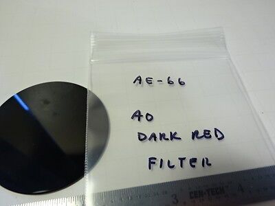 MICROSCOPE PART AO AMERICAN ROUND DARK RED FILTER OPTICS AS IS B#AE-66