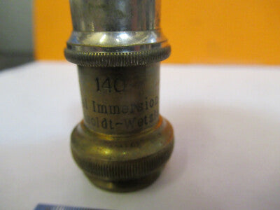 ANTIQUE HENSOLDT WETZLAR "140" OBJECTIVE MICROSCOPE PART AS PICTURED P9-A-56