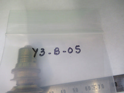 ANTIQUE BRASS OBJECTIVE LENS OPTIC UK LONDON MICROSCOPE PART AS PICTURED Y3-B-05