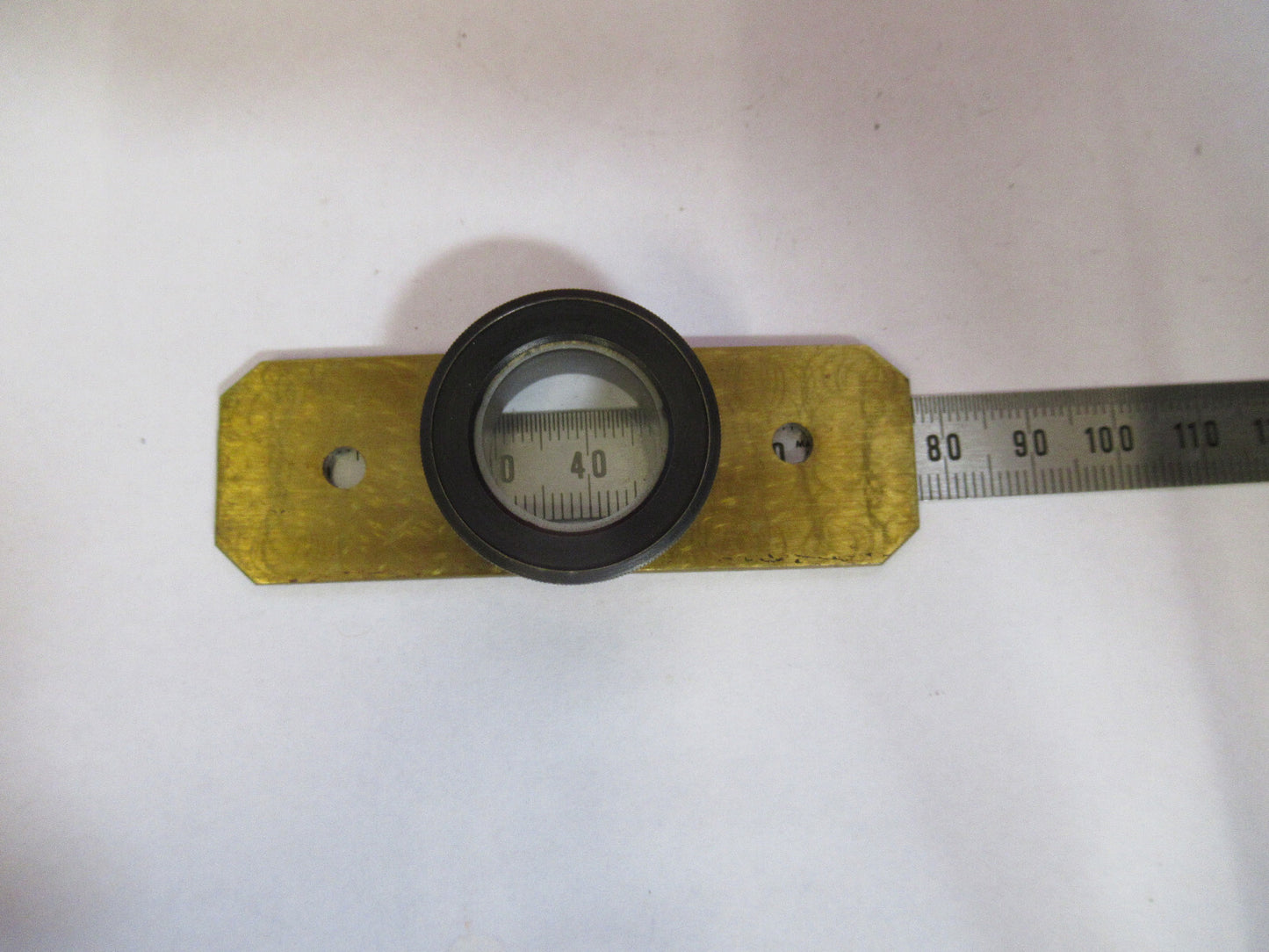 ANTIQUE BRASS COMPRESSORIUM STAGE LONDON MICROSCOPE PART AS PICTURED F8-A-24