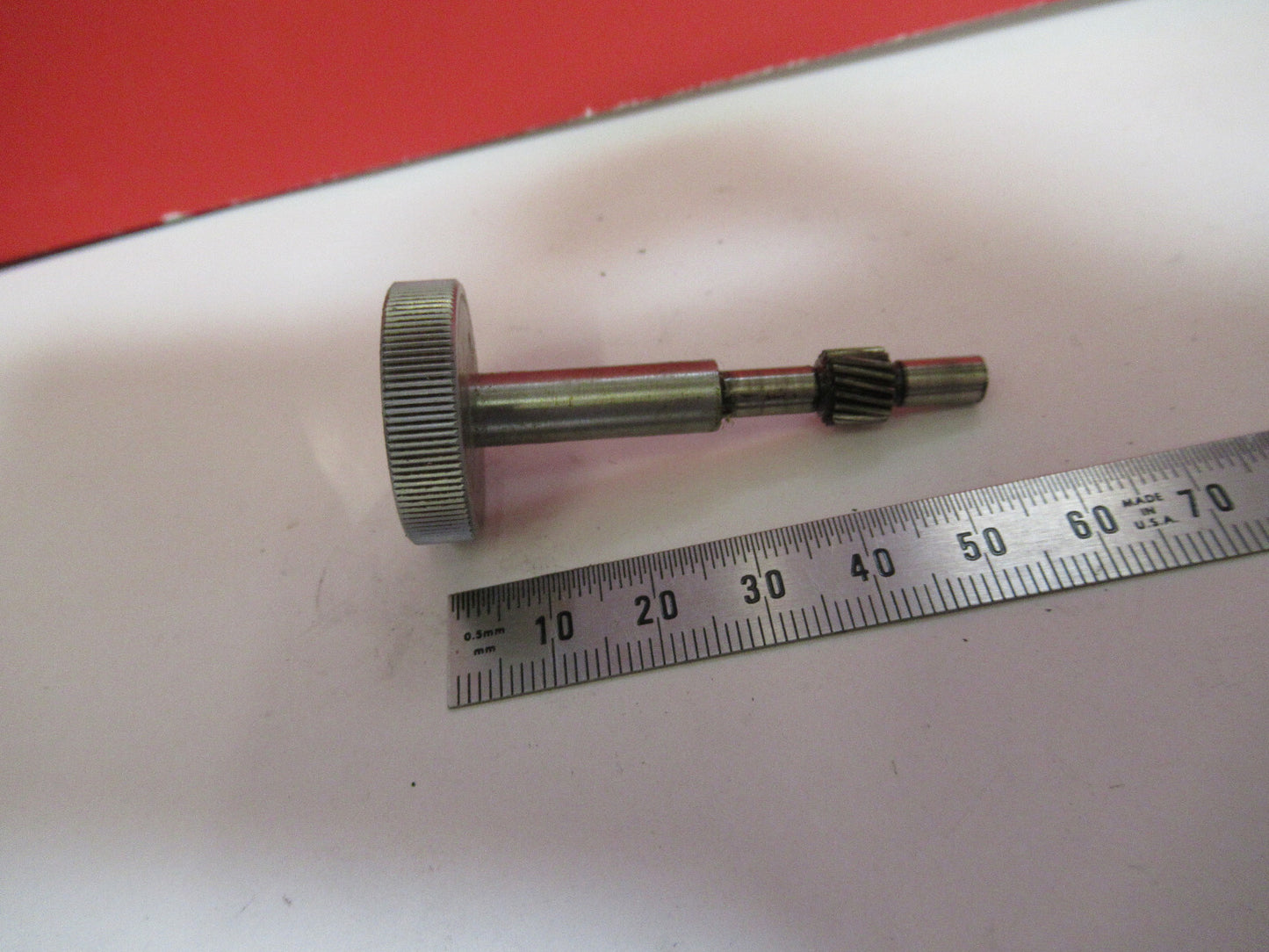 BAUSCH LOMB SUBSTAGE KNOB + GEAR MICROSCOPE PART AS PICTURED  T1-A-47
