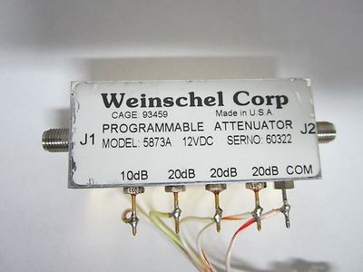 RF WEINSCHEL PROGRAMMABLE ATTENUATOR MICROWAVE FREQUENCY RACAL BIN#F3-48