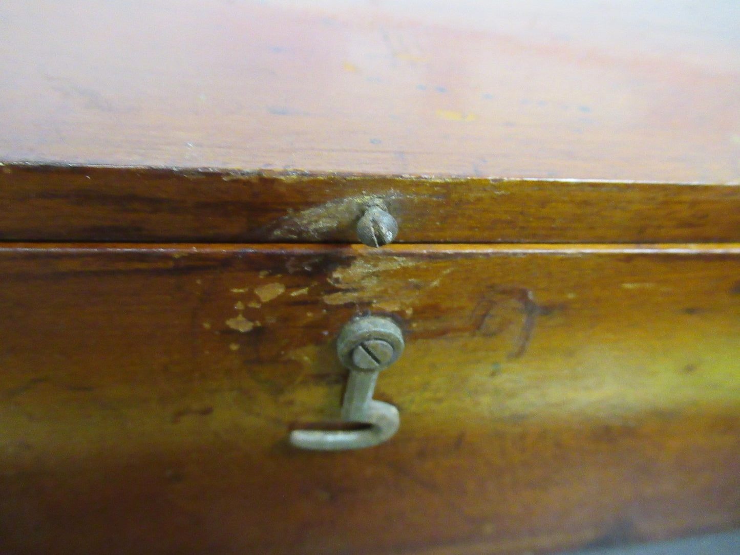 ANTIQUE WOOD CABINET EMPTY TIGHE MICHIGAN MICROSCOPE PART ta-5