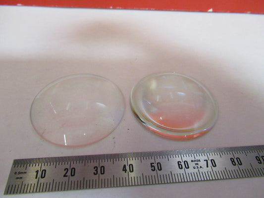 OLYMPUS JAPAN SET OF LENSES CONVEX 40mm MICROSCOPE PART AS PICTURED T9-A-16