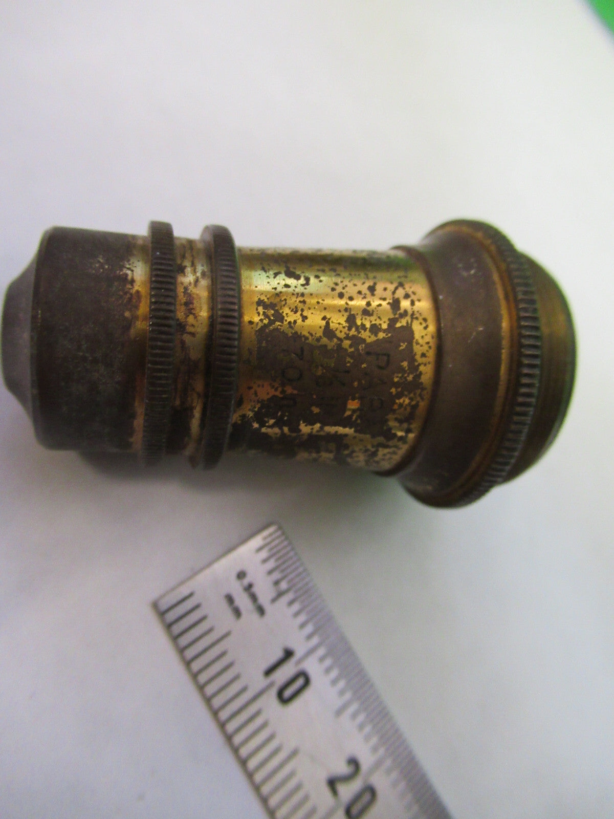 WATSON LONDON ANTIQUE BRASS OBJECTIVE MICROSCOPE PART OPTICS AS PICTURED X6-A-87